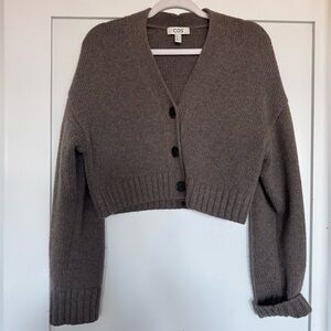 COS Women's Brown Cashmere Cardigan Sweater
